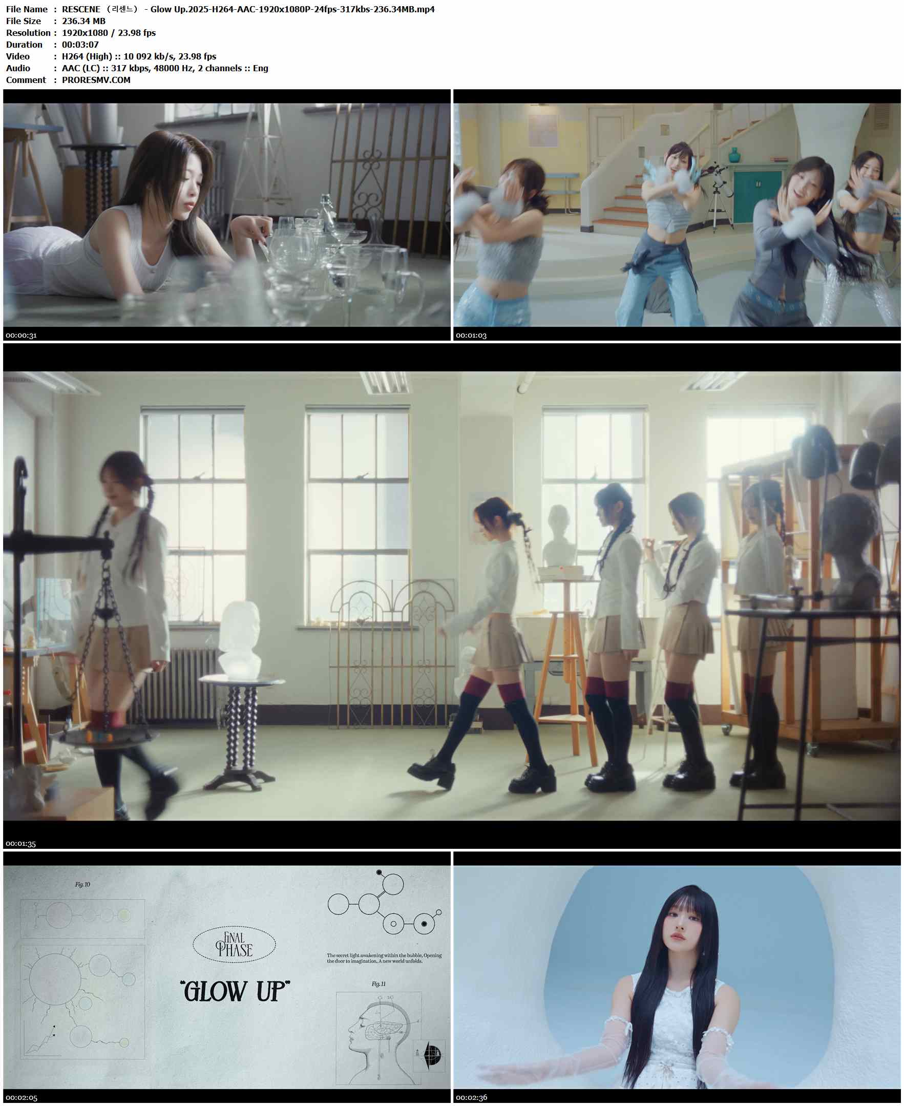 RESCENE （리센느） - Glow Up.2025-H264-AAC-1920x1080P-24fps-317kbs-236.34MB官方MV_高清MV